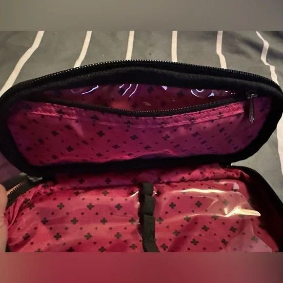 Lug Double Decker Cosmetic Case in Camo Orchid - Picture 4 of 8